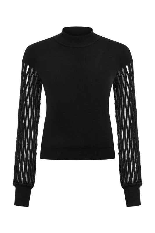 Kolu Transparan Siyah Kazak