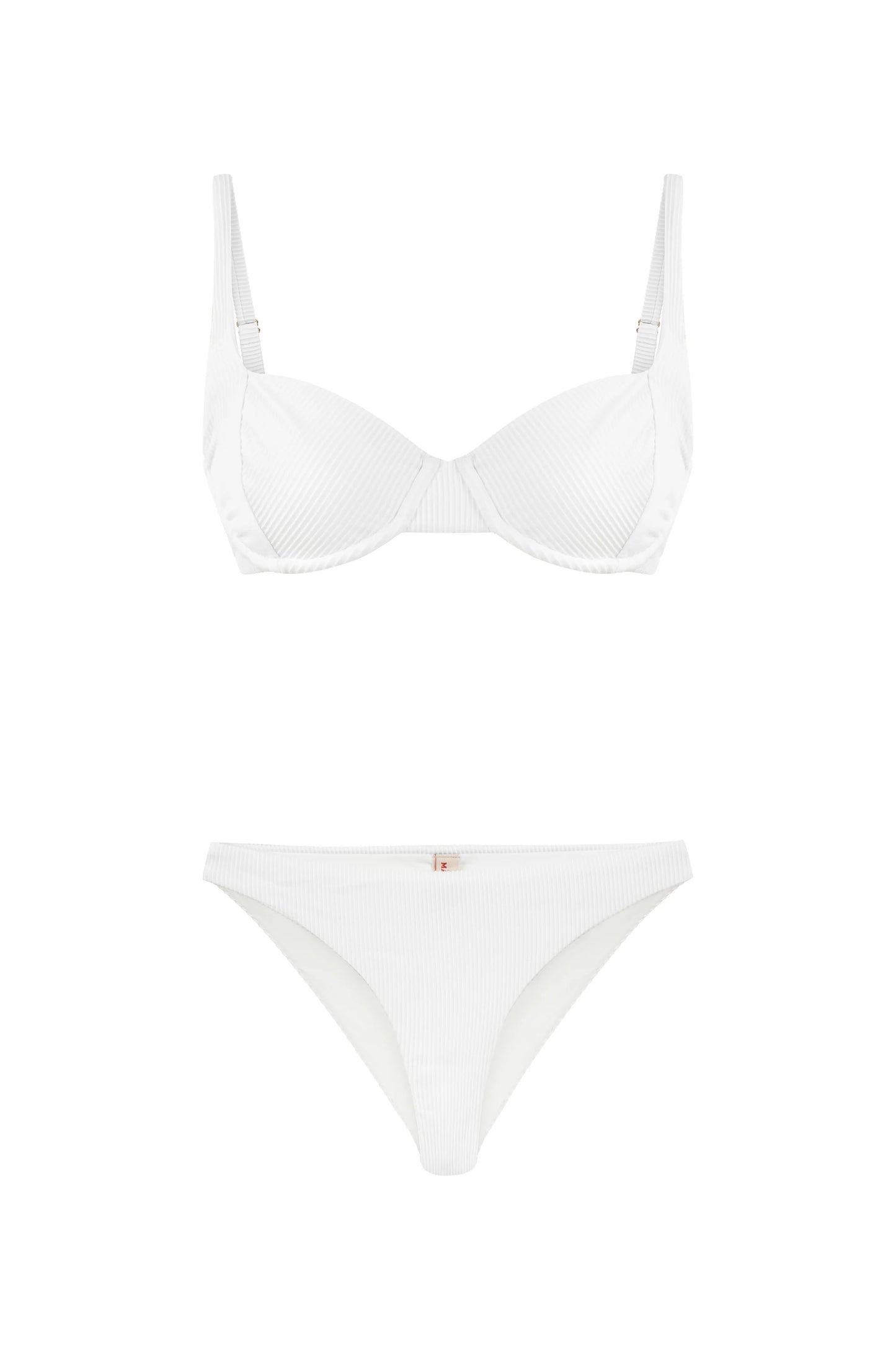 Jane Rib White Bikini