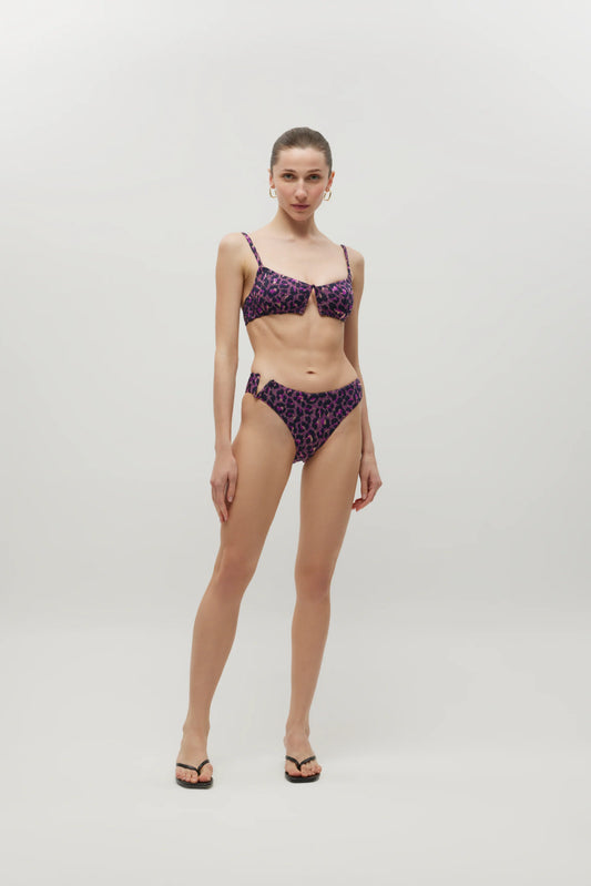 Pauline Pink Leopard Textured Bikini