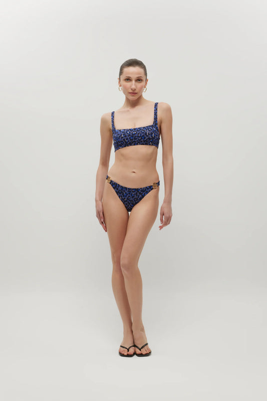 Ninette Blue Leopard Textured Bikini