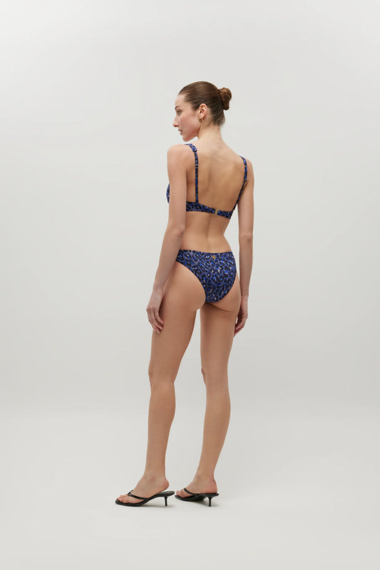 Ninette Blue Leopard Textured Bikini
