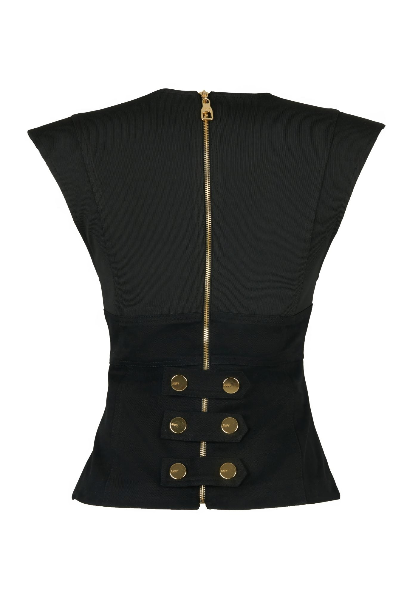 PALATİNATE KORSE TOP-SİYAH