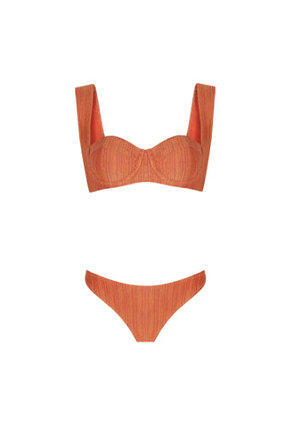 Sylvie Orange Textured Bikini