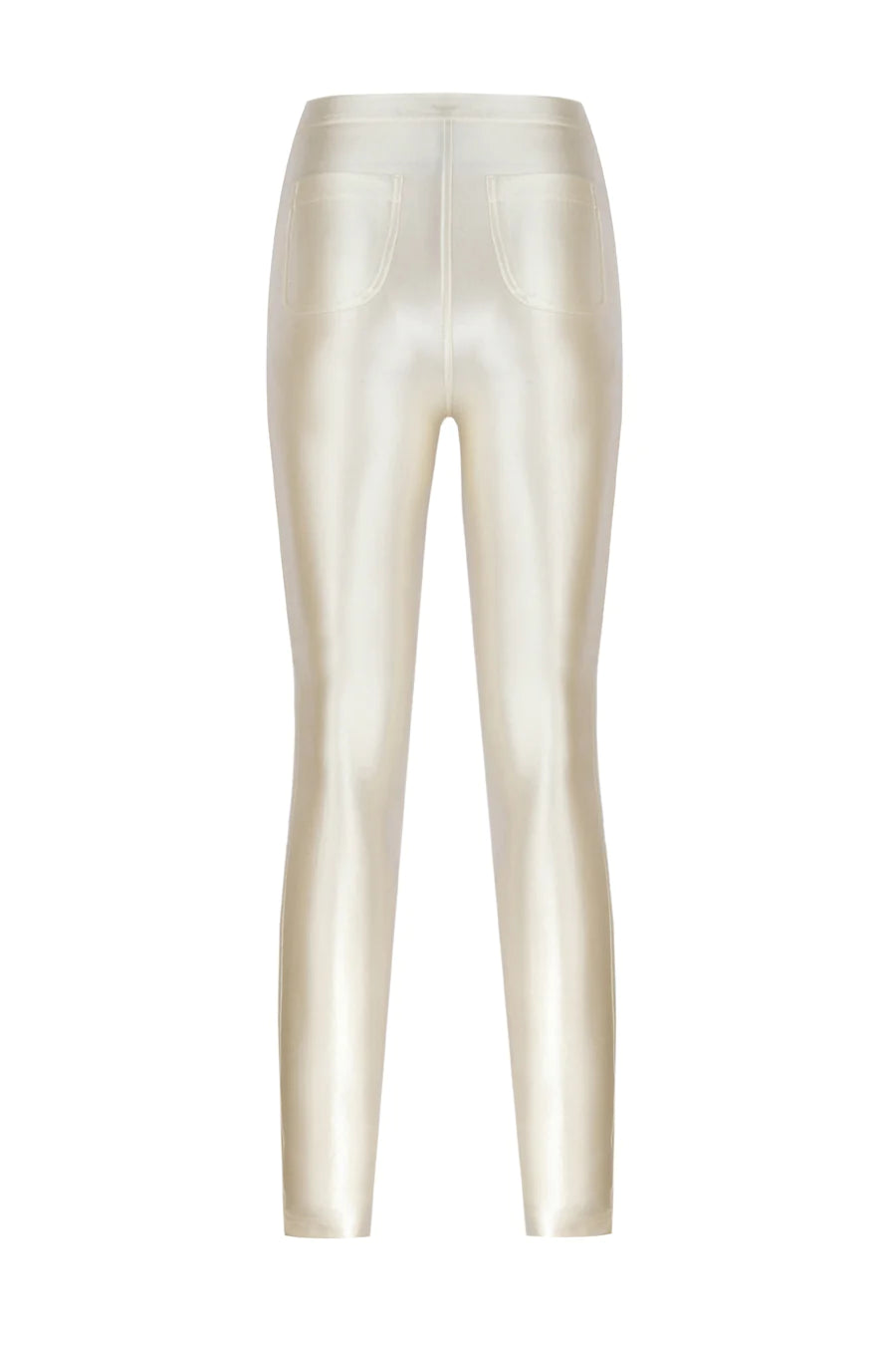 Cecile Ecru Shiny Pants