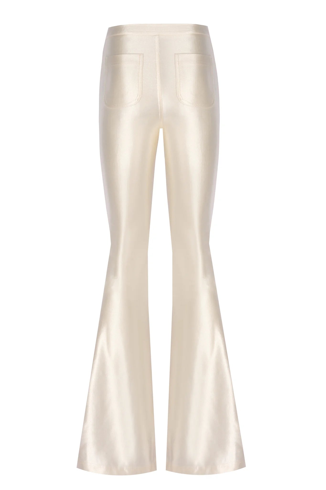 Sophie Ivory Shiny Flared Pants