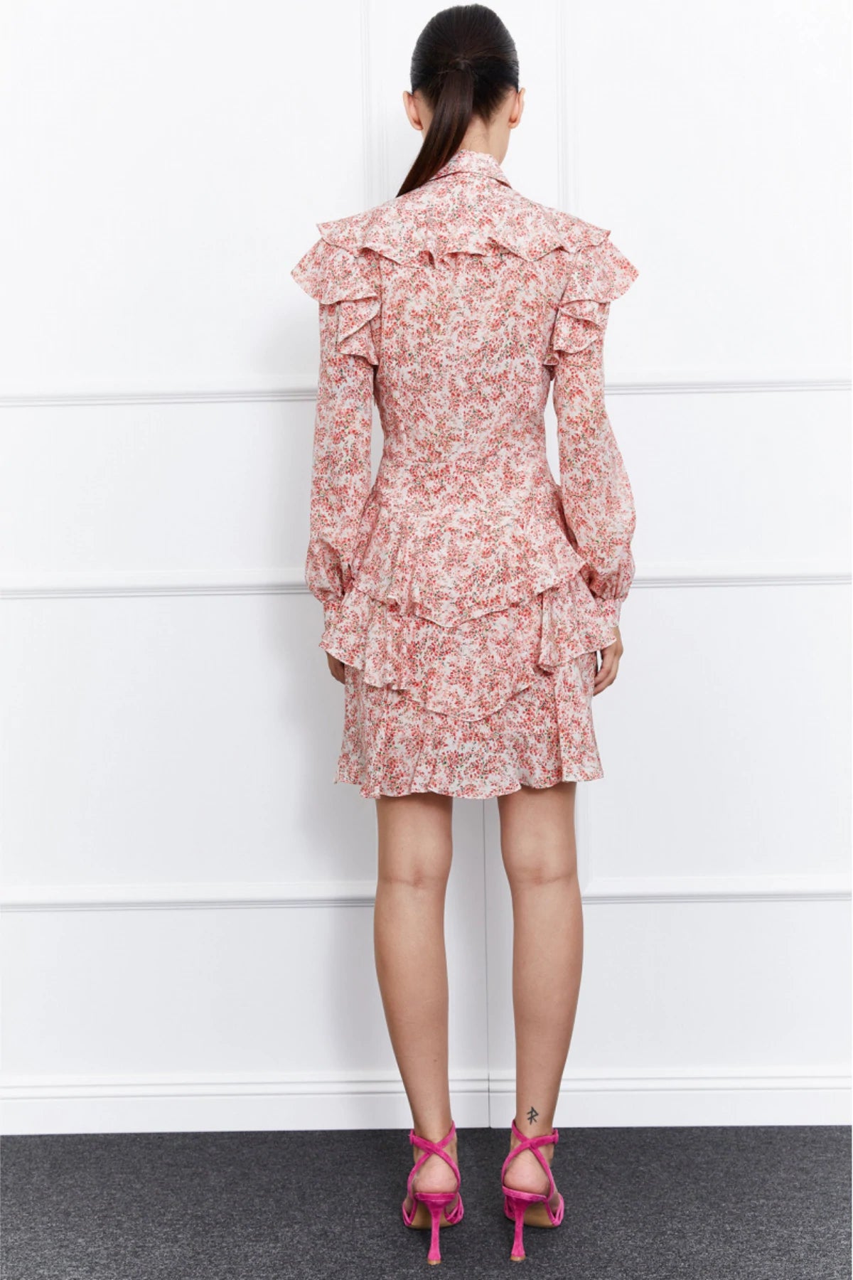 Chloe Mini Silk Dress (Orange)