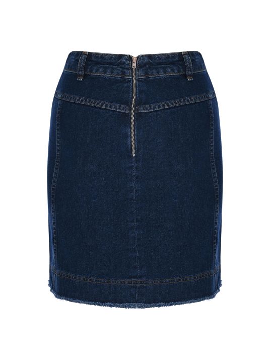 Cepli Lacivert Denim Etek