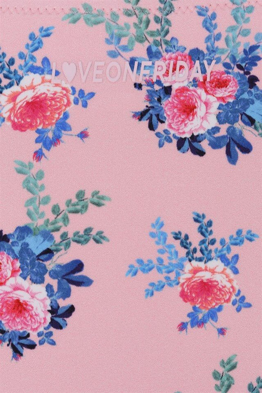 JUNE Tek Omuz Dekolteli Mayo (Pembe Güllü)