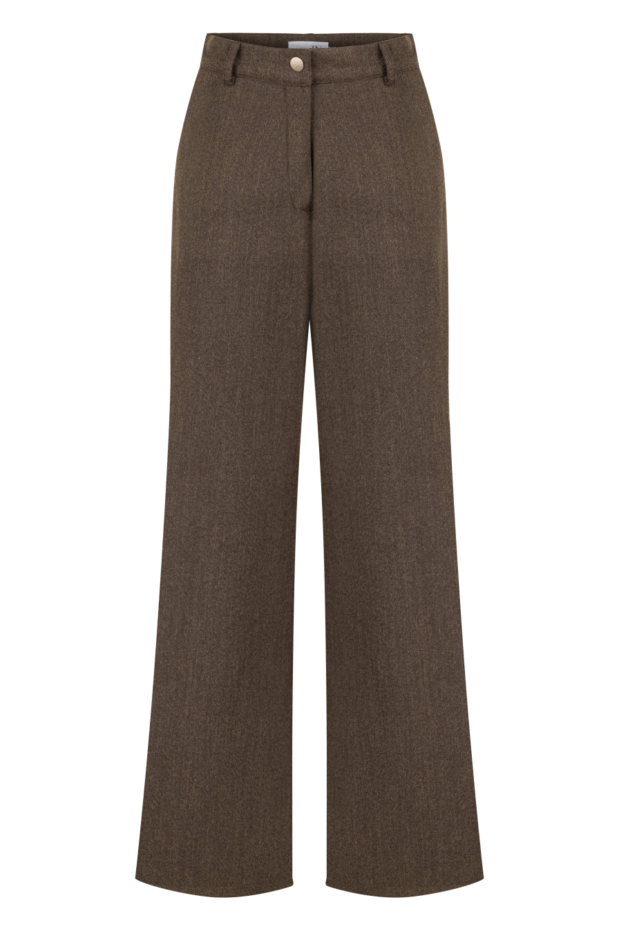 Kahverengi Yünlü Pantolon