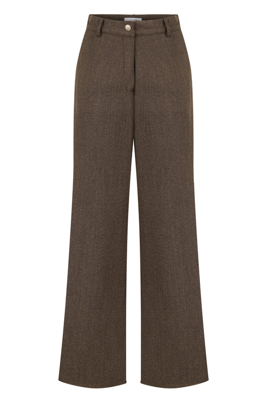 Kahverengi Yünlü Pantolon