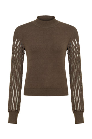 Kolu Transparan Kahverengi Kazak