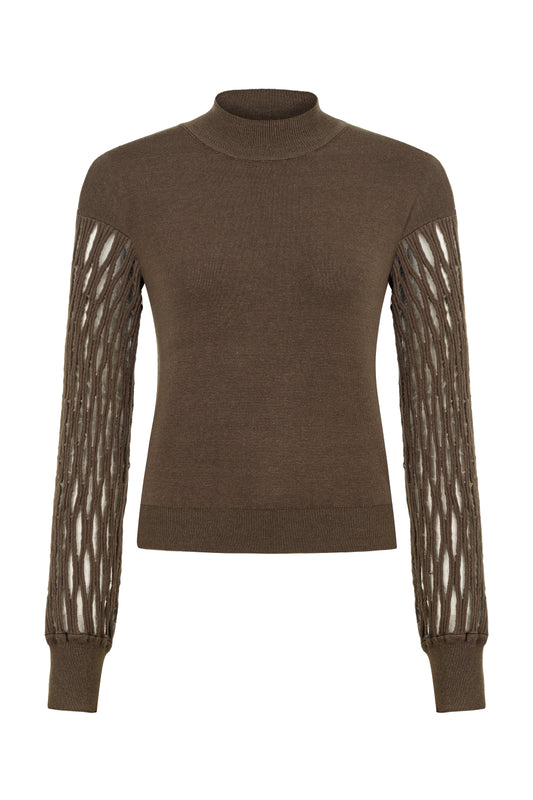 Kolu Transparan Kahverengi Kazak