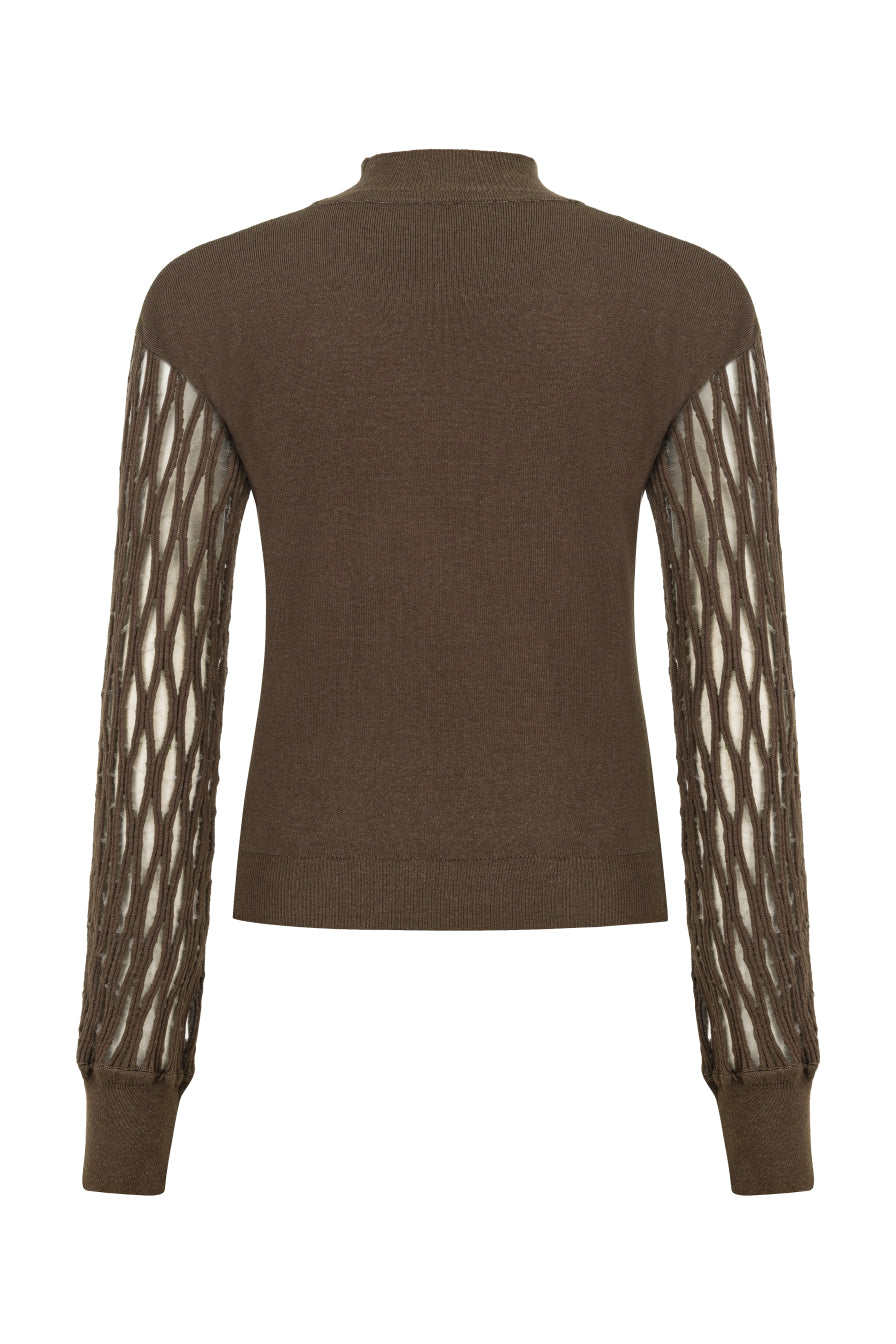 Kolu Transparan Kahverengi Kazak