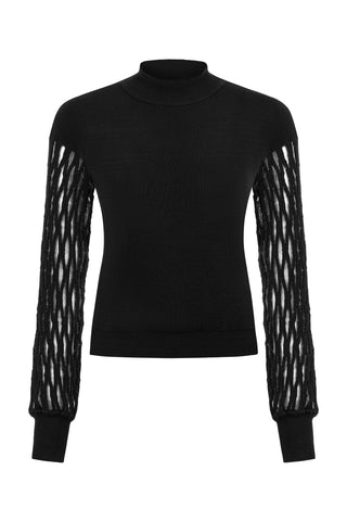 Kolu Transparan Siyah Kazak