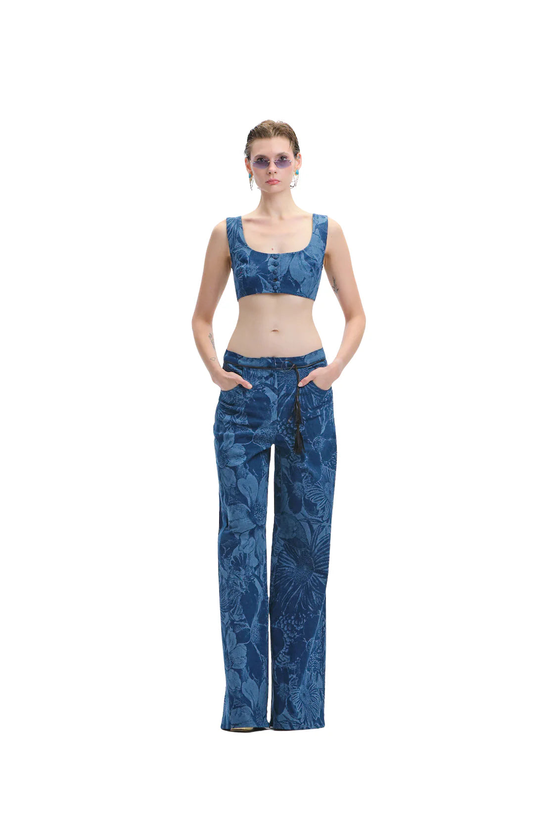 BLOSSOM DENIM BUSTIER