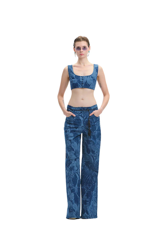 BLOSSOM DENIM BUSTIER