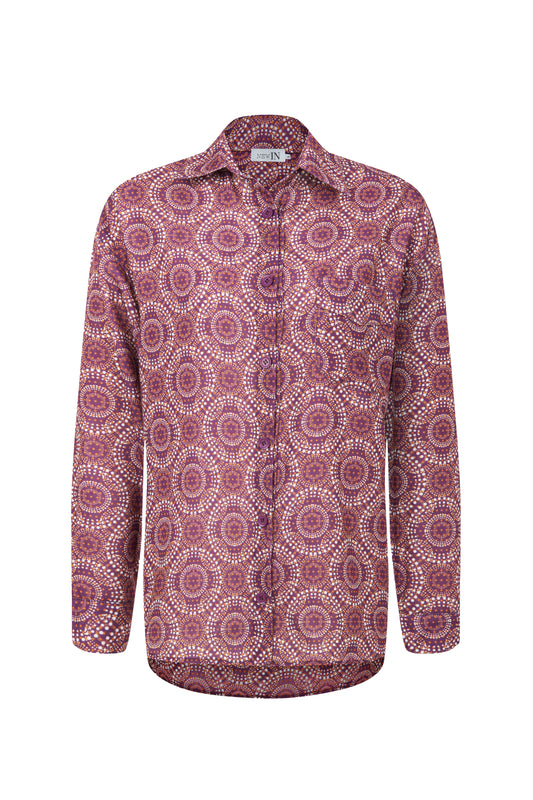 Pembe Desenlii Gömlek