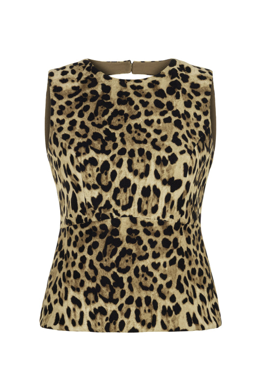 Sırt Dekolteli Leopar Bluz