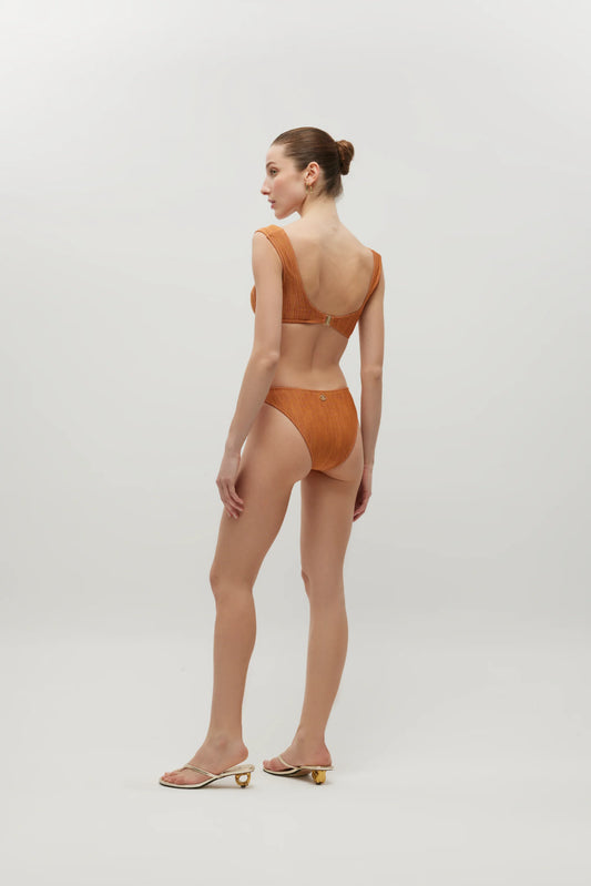 Sylvie Orange Textured Bikini