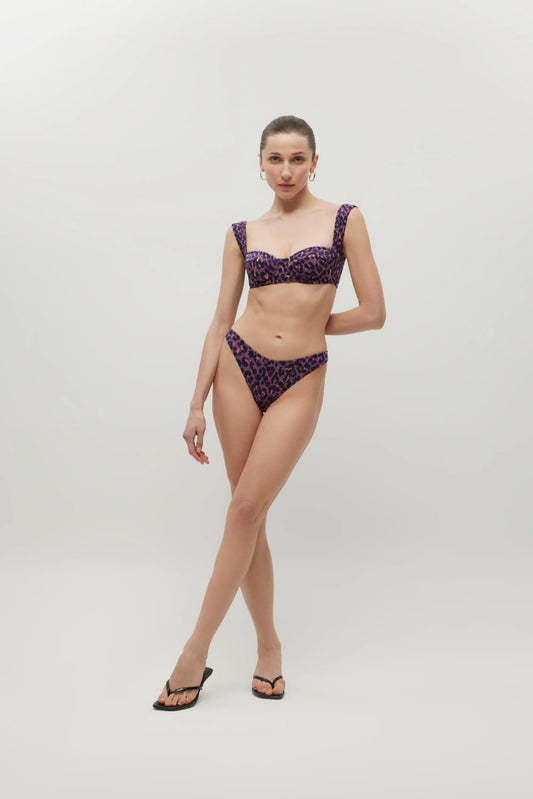 Sylvie Pink Leopard Textured Bikini