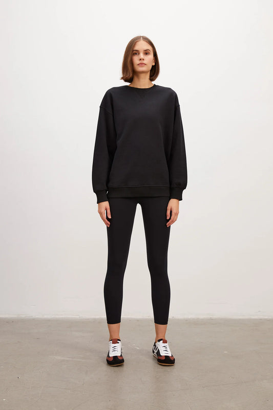 High Waist Basic Black Shaper Matt Leggings