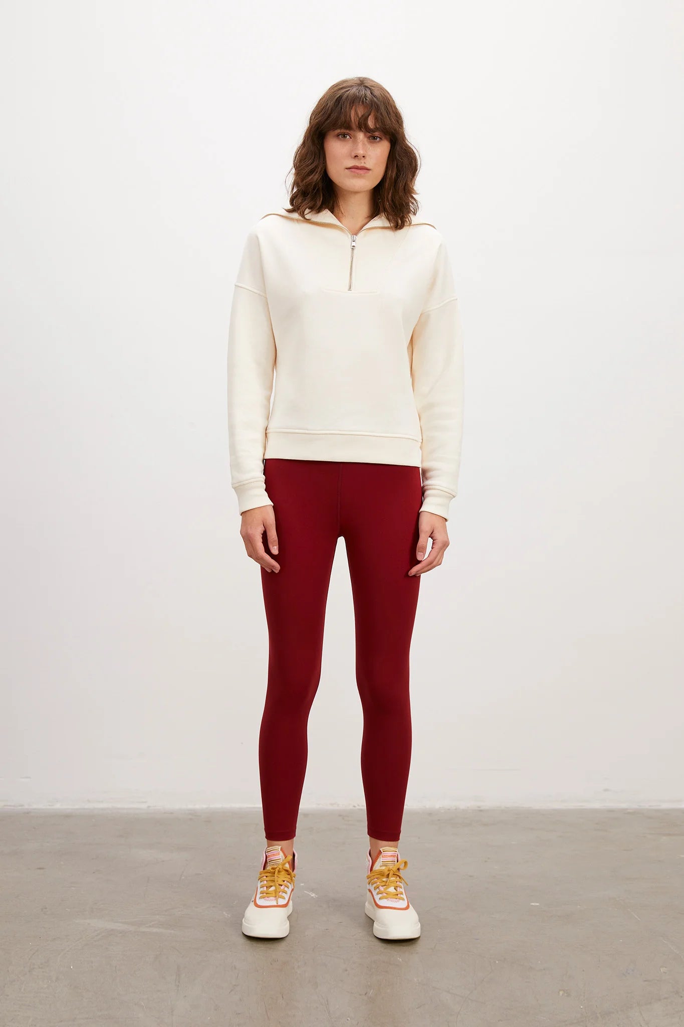 High Waist Basic Burgundy Shaper Matt Leggings