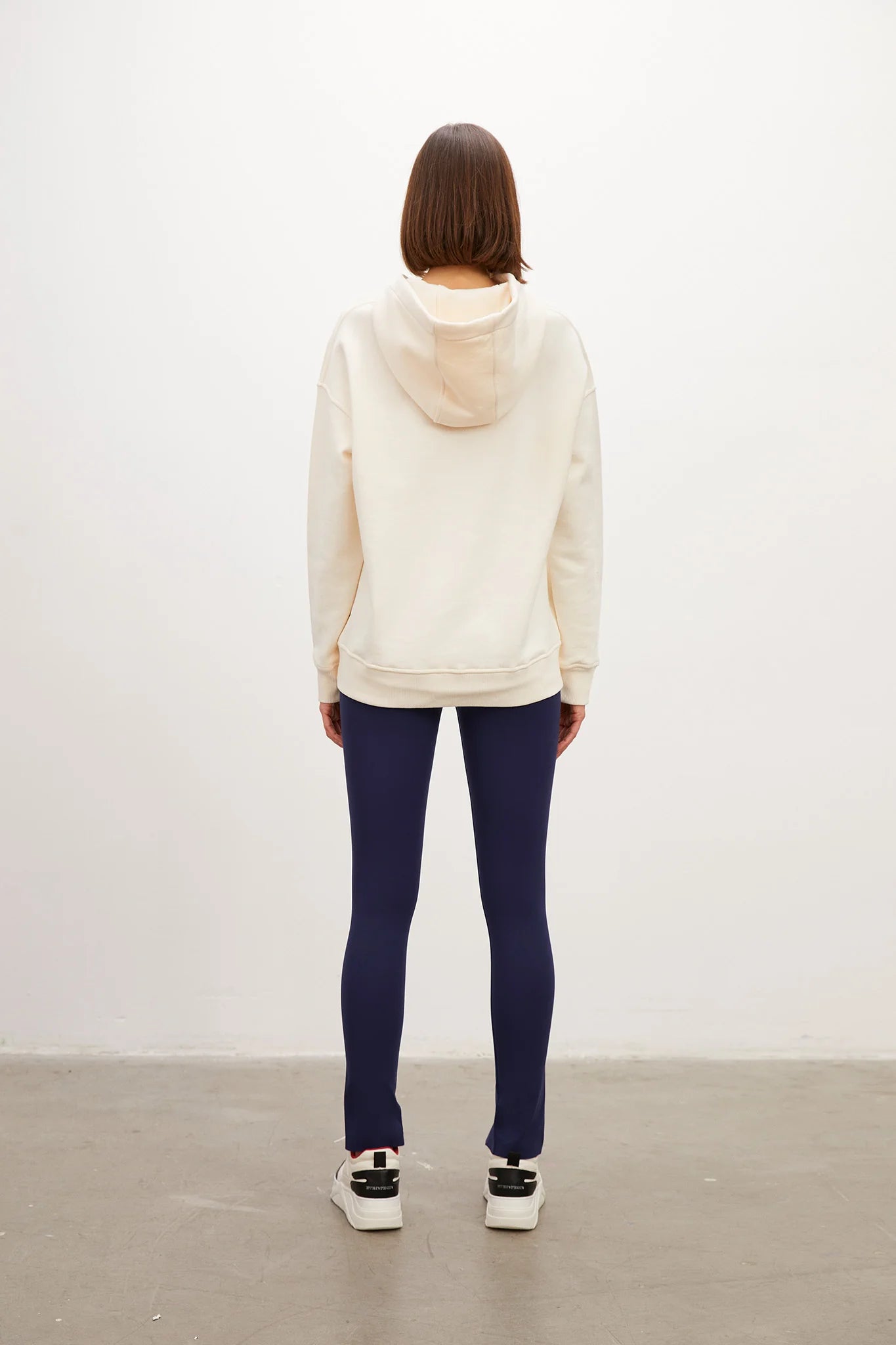 Zipper Ankle Shaper Navy Blue Matt Leggings