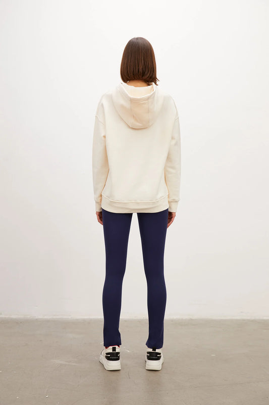 Zipper Ankle Shaper Navy Blue Matt Leggings