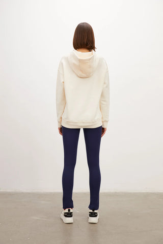 Zipper Ankle Shaper Navy Blue Matt Leggings