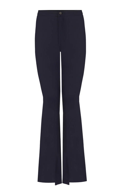 Navyblue Matt Split Flare Pants