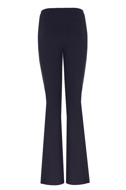 Navyblue Matt Split Flare Pants