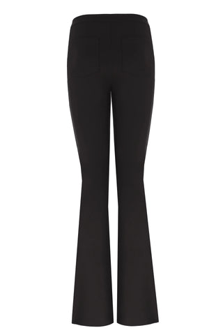 Black Matt Split Flare Pants