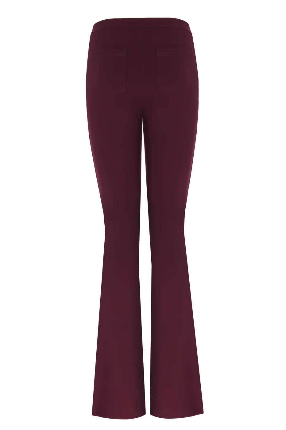 Burgundy Matt Split Flare Pants
