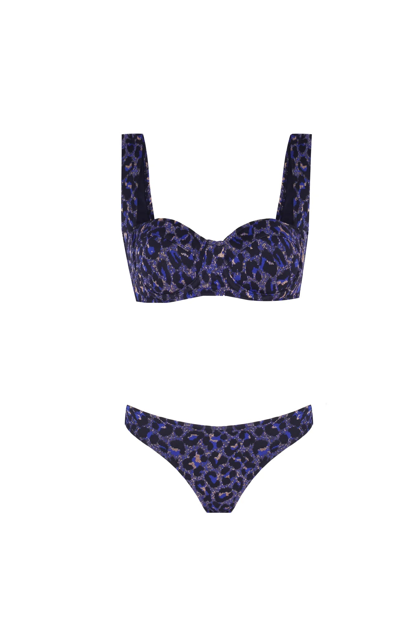 Sylvie Blue Leopard Textured Bikini
