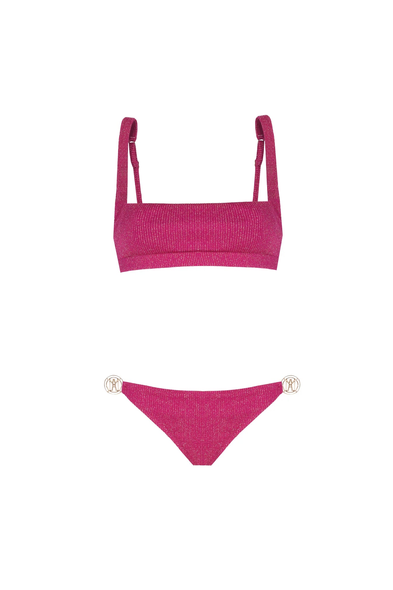 Ninette Pink Shiny Rib Bikini