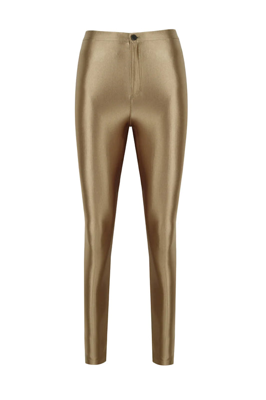 Cecile Gold Shiny Pants