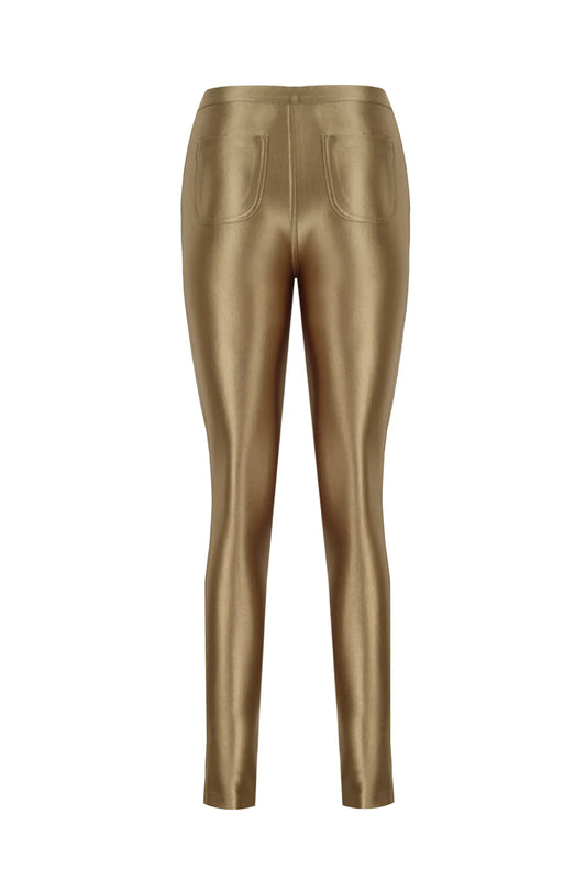 Cecile Gold Shiny Pants
