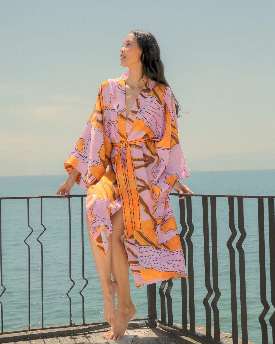 Sunset Waves Kimono