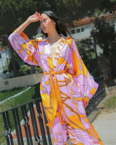 Sunset Waves Kimono