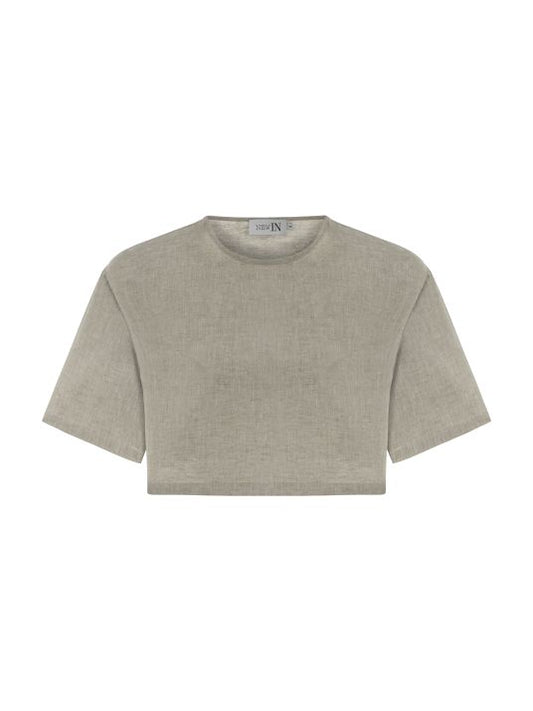 Sıfır Yaka Bej Bluz