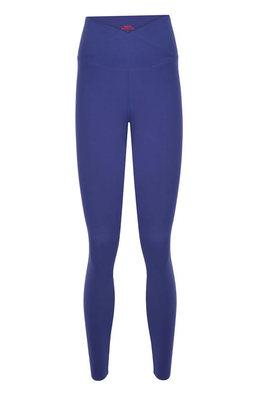 Cross Waist Parlement Blue Shaper Matt Leggings