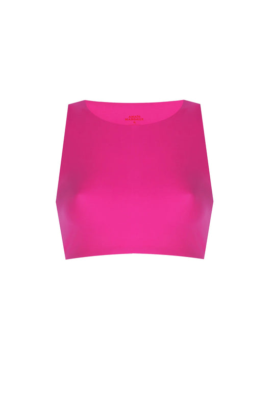 High Neck Pink Sports Bra