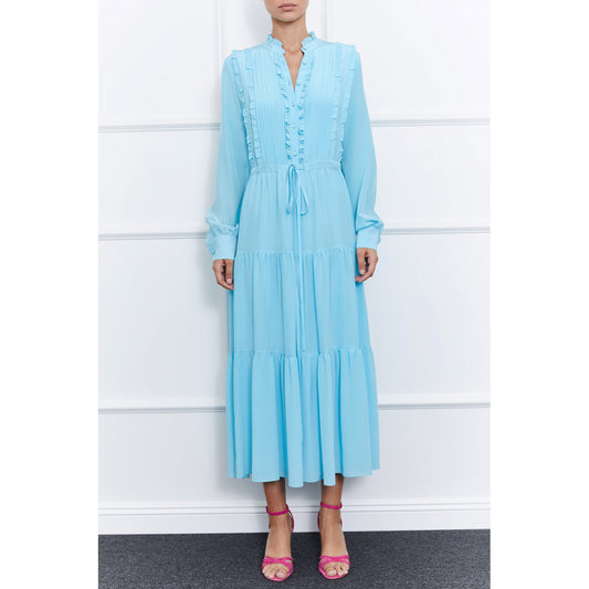 Harper İpek Elbise (Mavi)