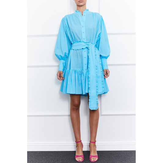 Jasmine Kısa Koton Elbise (Mavi)