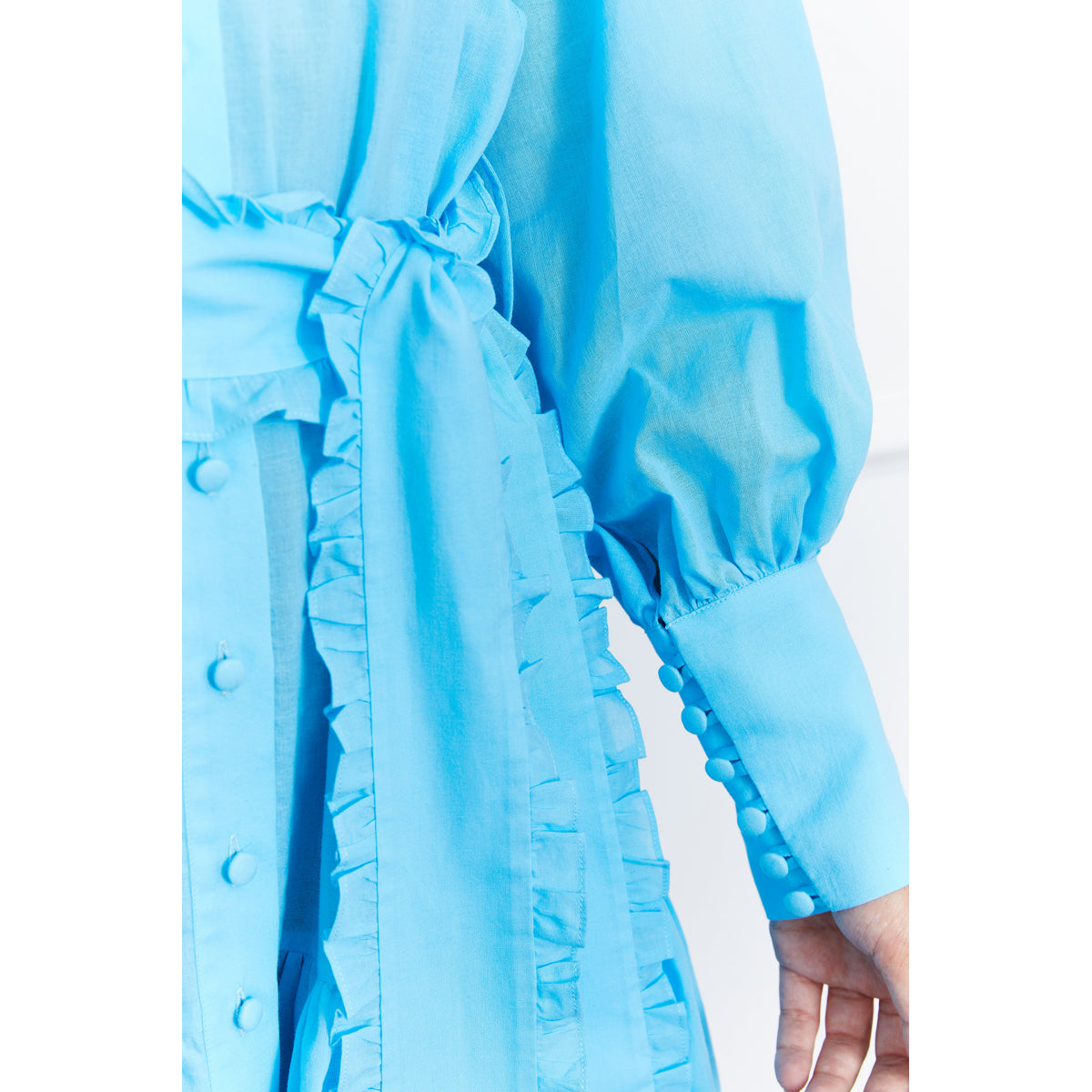 Jasmine Kısa Koton Elbise (Mavi)