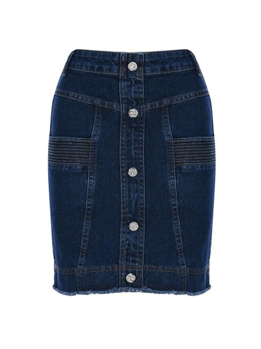 Cepli Lacivert Denim Etek