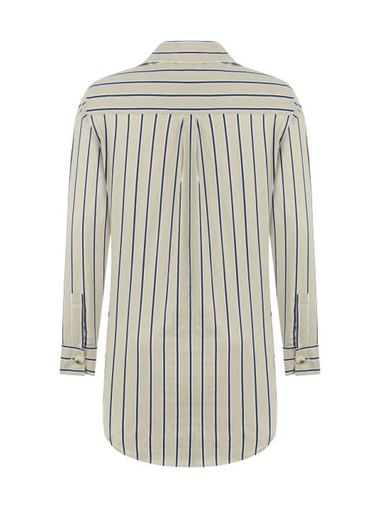 Bej Çizgili Gömlek