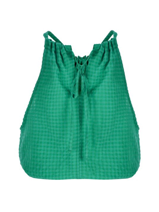 Bağlama Detaylı Yeşil Bluz